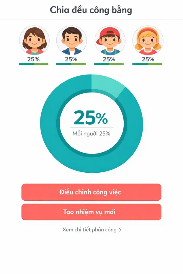 AI chia đều công việc